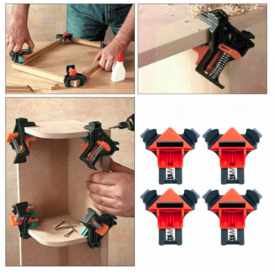 Woodworking 90 Degree Right Angle Clamp 4pcs - Click Image to Close