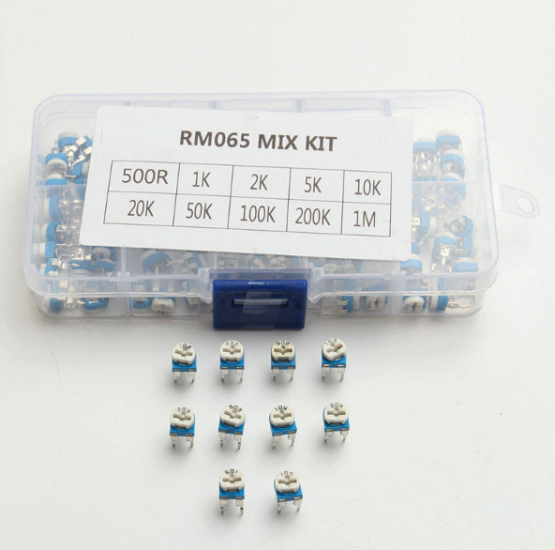 Assorted resistors trimpots 100pcs - Click Image to Close