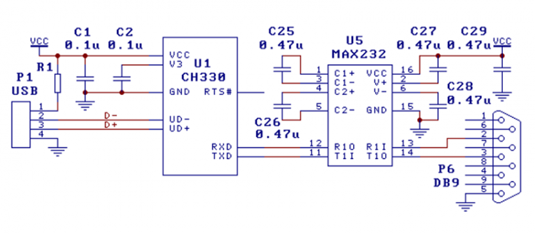 WCH CH330N USB til Seriell Chip 2Mbps 3.3V 5V SOP-8 - Trykk på bildet for å lukke