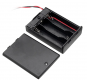 Battery holder 3xAA with switch and wire