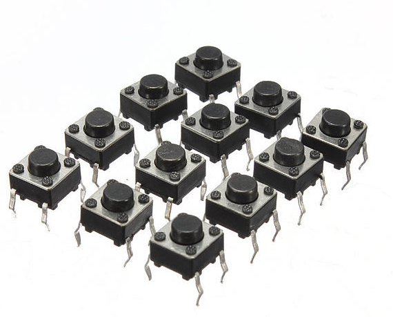 Momentary tactile switch DIP P4 100pcs - Click Image to Close