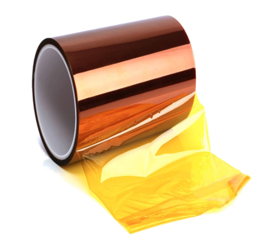 Polyimide-teip 100mm x 33m (Kapton-lignende) - Trykk på bildet for å lukke