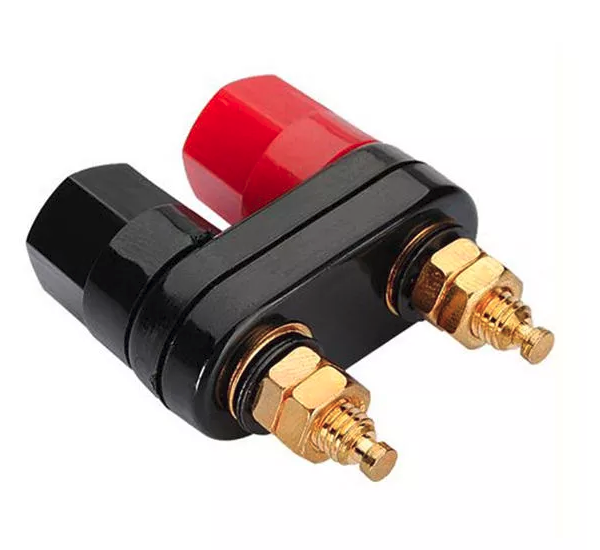 Screw Terminal Banana Speaker connector Red/Black - Click Image to Close